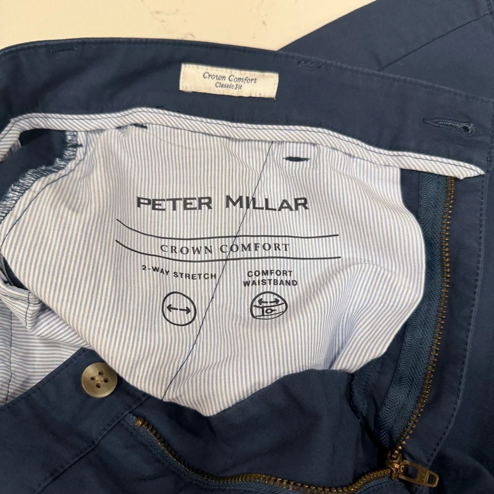 Peter Millar Men’s Crown Comfort Classic Fit Navy Shorts - 34